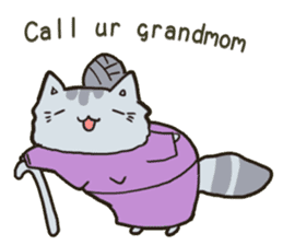 Chinchilla cat talk talk sticker #5771819