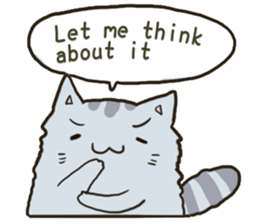 Chinchilla cat talk talk sticker #5771823