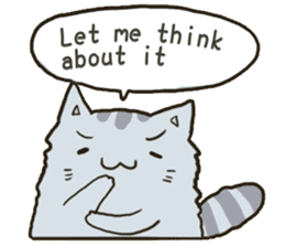 Chinchilla cat talk talk sticker #5771823