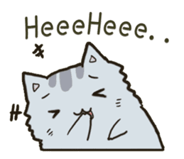 Chinchilla cat talk talk sticker #5771824