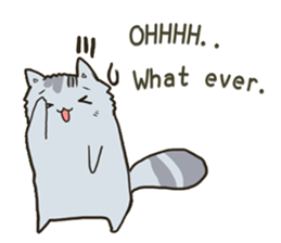 Chinchilla cat talk talk sticker #5771826