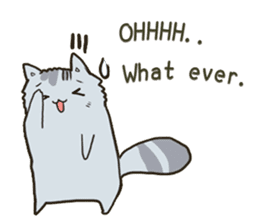 Chinchilla cat talk talk sticker #5771826