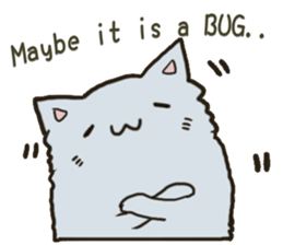 Chinchilla cat talk talk sticker #5771827