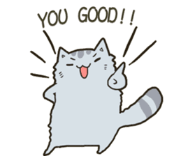 Chinchilla cat talk talk sticker #5771829