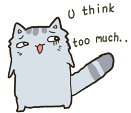Chinchilla cat talk talk sticker #5771830
