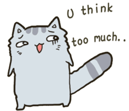 Chinchilla cat talk talk sticker #5771830