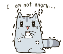 Chinchilla cat talk talk sticker #5771831