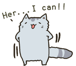 Chinchilla cat talk talk sticker #5771834