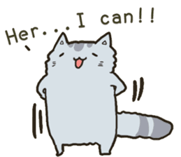 Chinchilla cat talk talk sticker #5771834