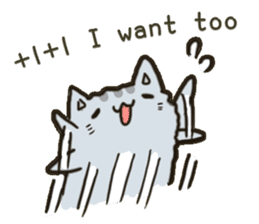 Chinchilla cat talk talk sticker #5771836
