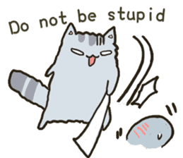 Chinchilla cat talk talk sticker #5771838