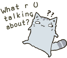 Chinchilla cat talk talk sticker #5771843