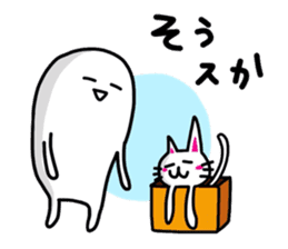 White-Man & Hakoiri-Cat 5 sticker #5772390