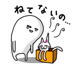 White-Man & Hakoiri-Cat 5 sticker #5772395