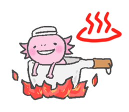 Axolotl and friends Sticker 4 sticker #5772673