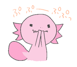 Axolotl and friends Sticker 4 sticker #5772677