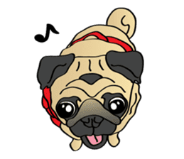 Bad dog Chloe's pug life sticker #5773334