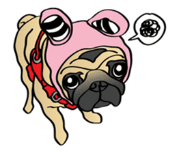 Bad dog Chloe's pug life sticker #5773339