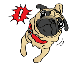 Bad dog Chloe's pug life sticker #5773343