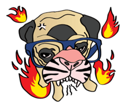 Bad dog Chloe's pug life sticker #5773352
