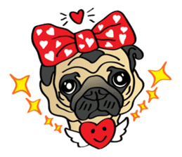 Bad dog Chloe's pug life sticker #5773359