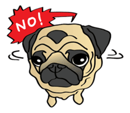 Bad dog Chloe's pug life sticker #5773361