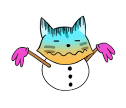 Cat man!! sticker #5773633