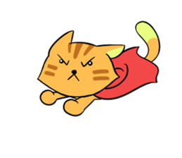 Cat man!! sticker #5773635