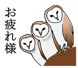 Scary cute barn owl sticker #5774773