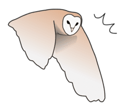 Scary cute barn owl sticker #5774776