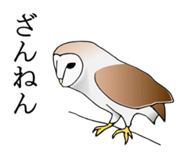 Scary cute barn owl sticker #5774783