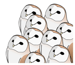 Scary cute barn owl sticker #5774802