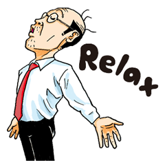 Sticker of a middle-aged man