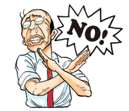 Sticker of a middle-aged man sticker #5776205