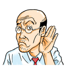 Sticker of a middle-aged man sticker #5776206