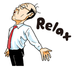 Sticker of a middle-aged man sticker #5776207