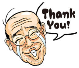 Sticker of a middle-aged man sticker #5776209