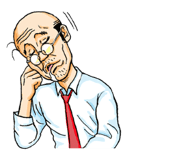 Sticker of a middle-aged man sticker #5776212