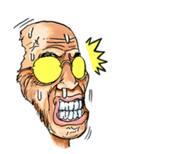 Sticker of a middle-aged man sticker #5776214