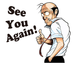 Sticker of a middle-aged man sticker #5776216