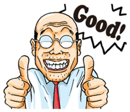 Sticker of a middle-aged man sticker #5776217