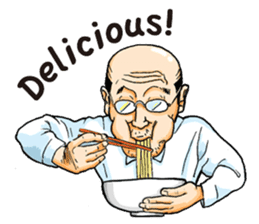 Sticker of a middle-aged man sticker #5776219