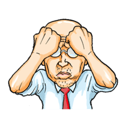 Sticker of a middle-aged man sticker #5776222