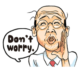 Sticker of a middle-aged man sticker #5776223