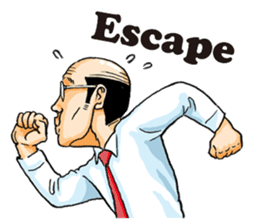 Sticker of a middle-aged man sticker #5776227