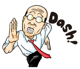 Sticker of a middle-aged man sticker #5776228