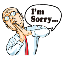 Sticker of a middle-aged man sticker #5776232