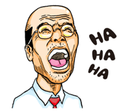 Sticker of a middle-aged man sticker #5776236