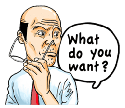 Sticker of a middle-aged man sticker #5776238