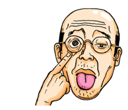 Sticker of a middle-aged man sticker #5776239